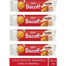 Lotus Bıscoff Sandwıch Bıscoff Vanilya Kremalı 150 gr x 4 Adet