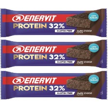 Enervit Dark Chocolate Low Sugar  Bitter Çikolatalı Proteın Bar 60 gr x 3 Adet