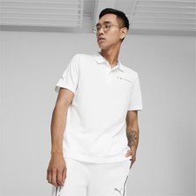 Puma Bmw Mms Jacquard Polo Beyaz Erkek Polo T-Shirt