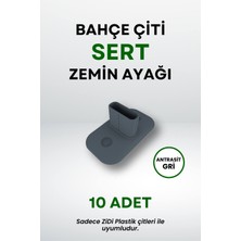 Çit Uyumlu 10'lu Sert Zemin Ayak - Antrasit Gri