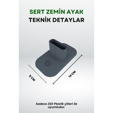 Çit Uyumlu 10'lu Sert Zemin Ayak - Antrasit Gri