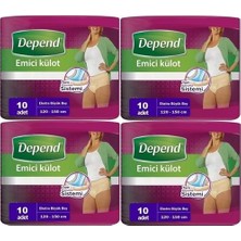 Depend Emici Külot Hasta Bezi Xl - Extra Büyük Kadın 40 Adet (4pk*10)