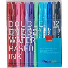 Dong-a My Color 2 12 Renk Çift Taraflı Keçeli Kalem Seti Su Bazlı Kalemler