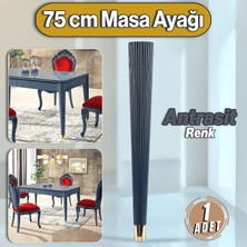 Badem10 Suit Masa Dresuar Ayağı 75 cm Plastik Antrasit Mutfak Yemek Masası Mobilya Ayakları Antrasit Gri