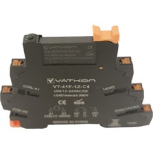 Vatkon VT-41F-1H-SSR-C4/24-240VAC / Slim Solid-State Röle Takımı (Optokuplör), Push-In Taban