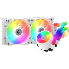 Rampage Iceblade C6 Beyaz 72CFM 2000RPM Argb Fan AM5/LGA1700 Uyumlu Ledli Tüplü 240MM Sıvı Soğutma