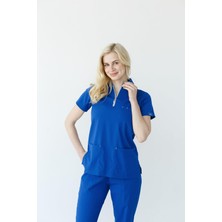 Dr. Mitra Kadın Fermuarlı  Likralı Cerrahi Hemşire Doktor Takım