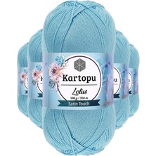 5 Adet Lotus Bikini Büstiyer Bluz Örgü Ipi  K537 Bebe Mavi