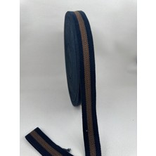 Paşateks Since 1995 3 cm Balıksırtı Şerit-5 Metre-Çizgili-Pamuklu(Renk:lacivert-Kahve)