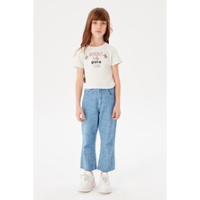 Beverly Hills Polo Club Kız Çocuk Beyaz T-Shirt