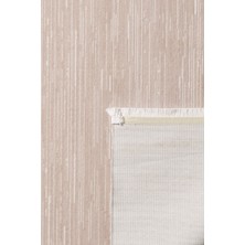 Bella Modern Salon Halısı Mutfak Halısı Yolluk Viskon Halı Doğal İplik  Bej Halı BL-09