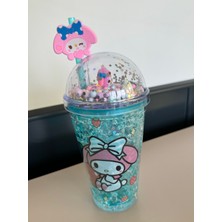 Twotwo Sanrios Cinnamoroll-Kawaii Anime-Cidarlı Pipetli Suluk-Matara-Plastik Damlatmaz Bardak,spor,kahve,su Şişesi