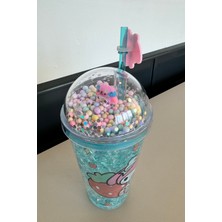 Twotwo Sanrios Cinnamoroll-Kawaii Anime-Cidarlı Pipetli Suluk-Matara-Plastik Damlatmaz Bardak,spor,kahve,su Şişesi