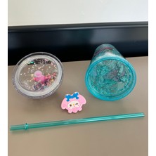 Twotwo Sanrios Cinnamoroll-Kawaii Anime-Cidarlı Pipetli Suluk-Matara-Plastik Damlatmaz Bardak,spor,kahve,su Şişesi