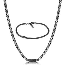 Santa Barbara Polo & Racquet Club Santa Barbara Polo Racquet Club SBJ.6.5011.2T Çelik Siyah Erkek Bileklik