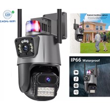 Qasul Ip Kamera 4mp Sabit 4mp Hareketli Sensör Siren Dış Ortam Speed Dome Akıllı Kamera  8x Zoom