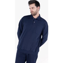 Yıldırımlar Yıldırımlar İki İplik Polo Yaka Cepli Sweatshirt