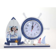 Himarry Ahşap Marin Dümenli Çerceveli Saat