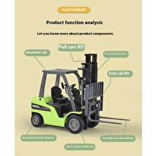 ZHOUHUAN2SHOP 1:50 Huina 7738 Alaşım Plastik Iş Makinesi Forklift Çocuk Erkek Araba Oyuncak Araba Modeli Hediye (Yurt Dışından)