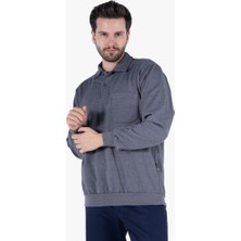 Yıldırımlar Yıldırımlar İki İplik Polo Yaka Cepli Sweatshirt