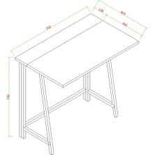 Aymobsan Metal Sonata Katlanır Pratik Çalışma Masası Bilgisayar Masası Çizim  Masası