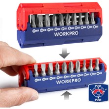 Workpro WP221062 13 Parça Manyetik Cr-V Vidalama Bits Uç Seti