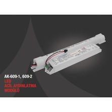 Arsel AK-609W-1 LED Lambalar İçin Acil Aydınlatma Kiti Kesintide 60 Dak. Yanan 110-220 Volt Ac LED Lamba