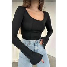 Alleyta Ispanyol Kol Basic Crop Top