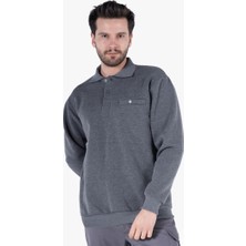 Yıldırımlar Yıldırımlar 3 İplik Polo Yaka Fleto Cepli Sweatshirt