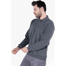 Yıldırımlar Yıldırımlar 3 İplik Polo Yaka Fleto Cepli Sweatshirt