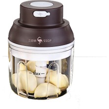 OI Electronic USB Yeniden Yüklenebilir Elektrik Garlic Chopper 250ML Mini Helikopter 304 Beyaz Çelik Blade Portable Electric Mini Food Chopper For Garlic Ginger Monion Chili (Yurt Dışından)