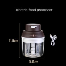 OI Electronic USB Yeniden Yüklenebilir Elektrik Garlic Chopper 250ML Mini Helikopter 304 Beyaz Çelik Blade Portable Electric Mini Food Chopper For Garlic Ginger Monion Chili (Yurt Dışından)