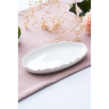 Acar Nirvana Oval Sunum Tabağı Porselen 20 cm Şık Tasarım ile Sunumlarınızı Güzelleştirir