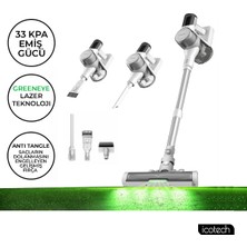 Icotech F30 Max 33KPA Greeneye Lazer Teknoloji Şarjlı Dikey Süpürge