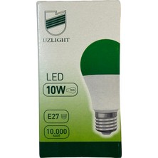 Uzlight 10W(75W) 8200K (Yeşil Işık) E27 Duylu LED Ampul (8 Adet)