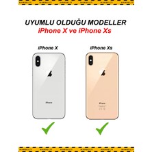 Marselit Iphone x ve Xs Uyumlu Logolu Lansman Silikon Kılıf Içi Kadife-Siyah