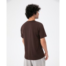Ayma Active Kahverengi Ecovero™ Erkek Viskoz Kısa Kollu T-shirt