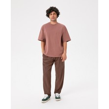 Ayma Active Pembe Organik Pamuk Kısa Kollu Erkek Oversize T-shirt