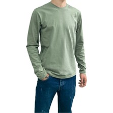The Catu Yeşil Unisex No Standart Uzun Kollu Likralı  T-Shirt