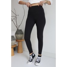 Yakamel Kadın Toparlayıcı Yüksek Bel Esnek Trend Tayt