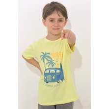 ASG Tekstil Sarı Renk Summer Party Kısa Kol Çocuk T-Shirt