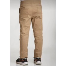 Uğur Böceği Çocuk Ribana Beli Lastikli Canvas Okul Pantolon 5-9 Yaş