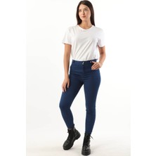 Blue White Kadın Yüksek Bel Mavi Skinny Fit Jean Pantolon