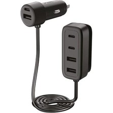 Ttec Smartcharger 6'sı 1 Arada Pd 90W Araç Hızlı Şarj Aleti 3 Usb-C+3 Usb-A 2CKP06S Siyah