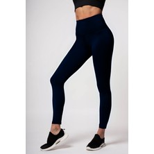 Yakamel Kadın Yüksek Bel Örme Kumaş Spor Casual Toparlayacı Trend Tayt