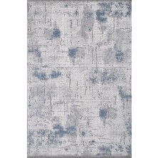 Artemis Halı Runner 05016B Gri Mavi Modern Saçaklı Halı