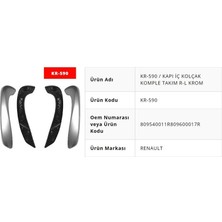 Fluence Ön Kapı Iç Kolçak Takımı Krom 809540011R 809600017R NSKR-590