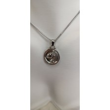 Stainless Stell Miev Kova Burç Çelik Kolye