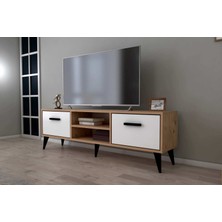 Esn Home Ferrara 140 cm Tv Sehpası - Atlantik Çam - Siyah