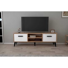 Esn Home Ferrara 140 cm Tv Sehpası - Atlantik Çam - Siyah